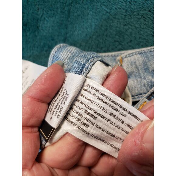 Abercrombie & Fitch Jeans Sz 8 Womens Blue Stretch Fray Hem Simone Skinny NWT - Picture 6 of 15